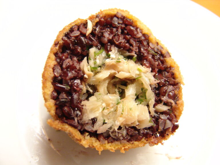 Arancini al Baccalà al riso Venere - Salvo Nicastro Chef