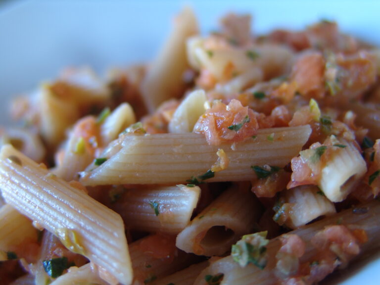 Penne integrali al pesto Siciliano - Salvo Nicastro Chef
