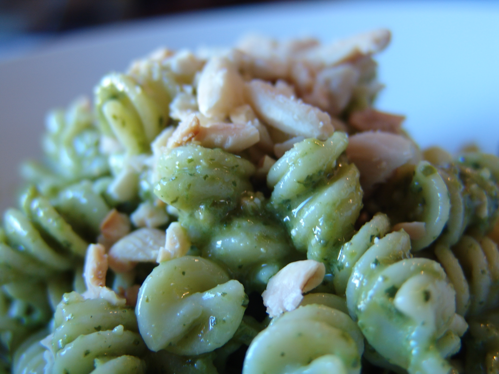 Fusilli al pesto e tritato di mandorle tostate - Salvo Nicastro Chef