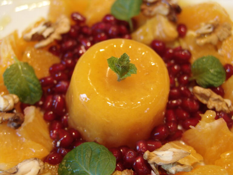 Gelo di Mandarino ed insalata di Melograna e Arancia - Salvo Nicastro Chef