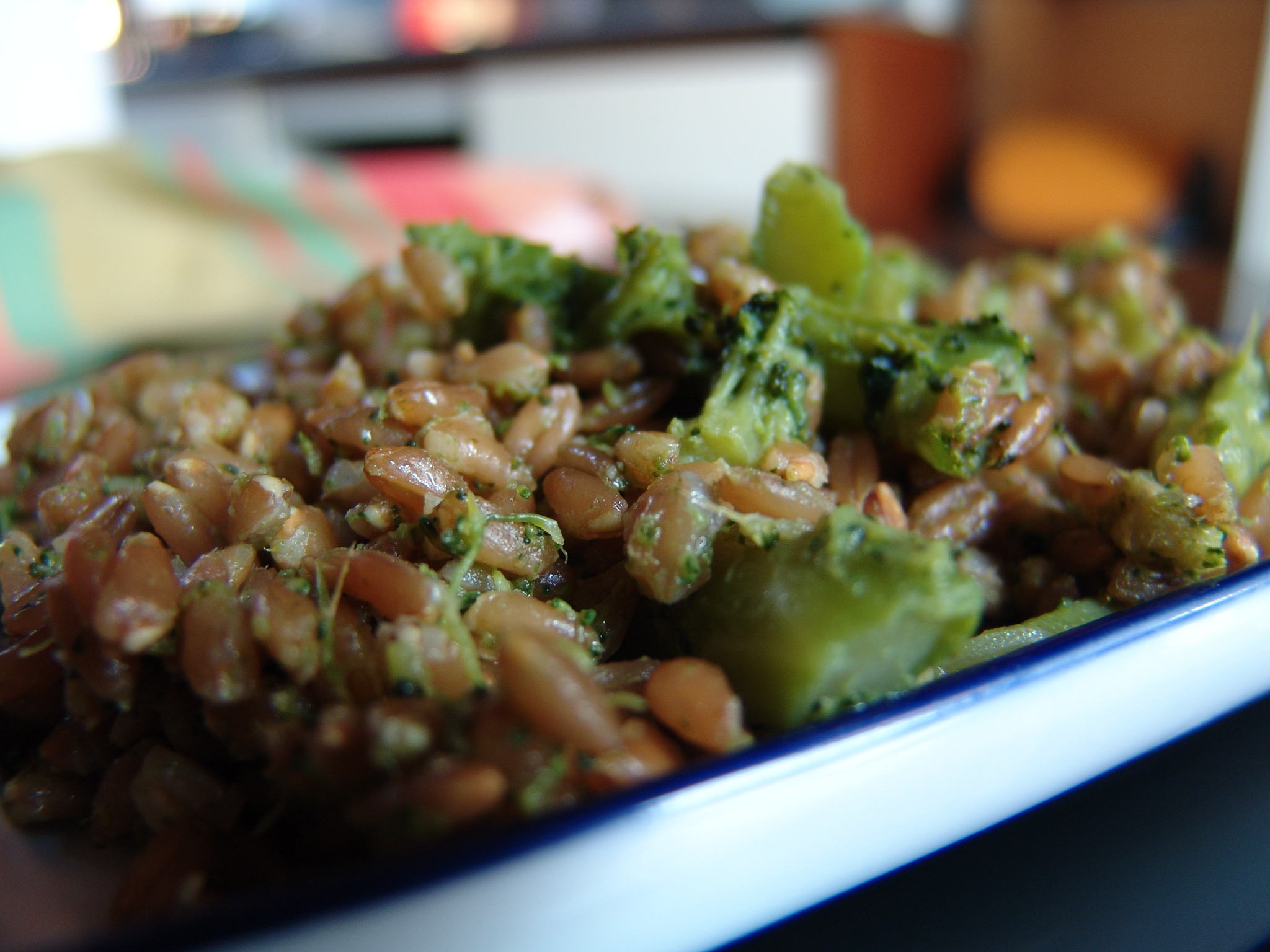 Farro integrale con broccoli condito con gomasio e zenzero - Salvo Nicastro Chef