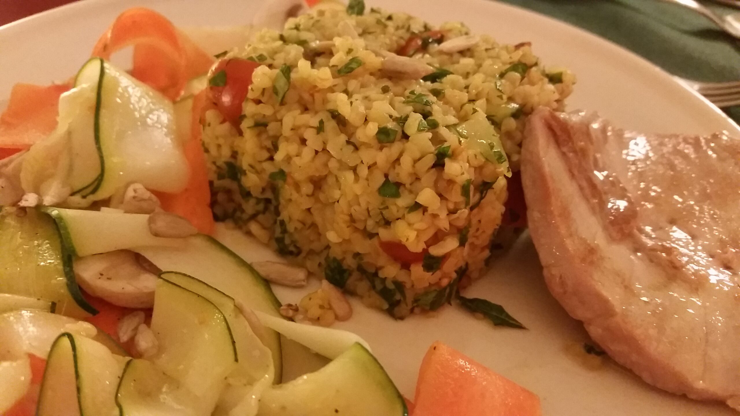 Carpaccio di verdure e Spada con Bulgur in Tabulè - Salvo Nicastro Chef