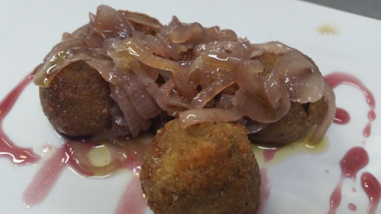 Polpette di sarde e riduzione di Nero d’Avola - Salvo Nicastro Chef