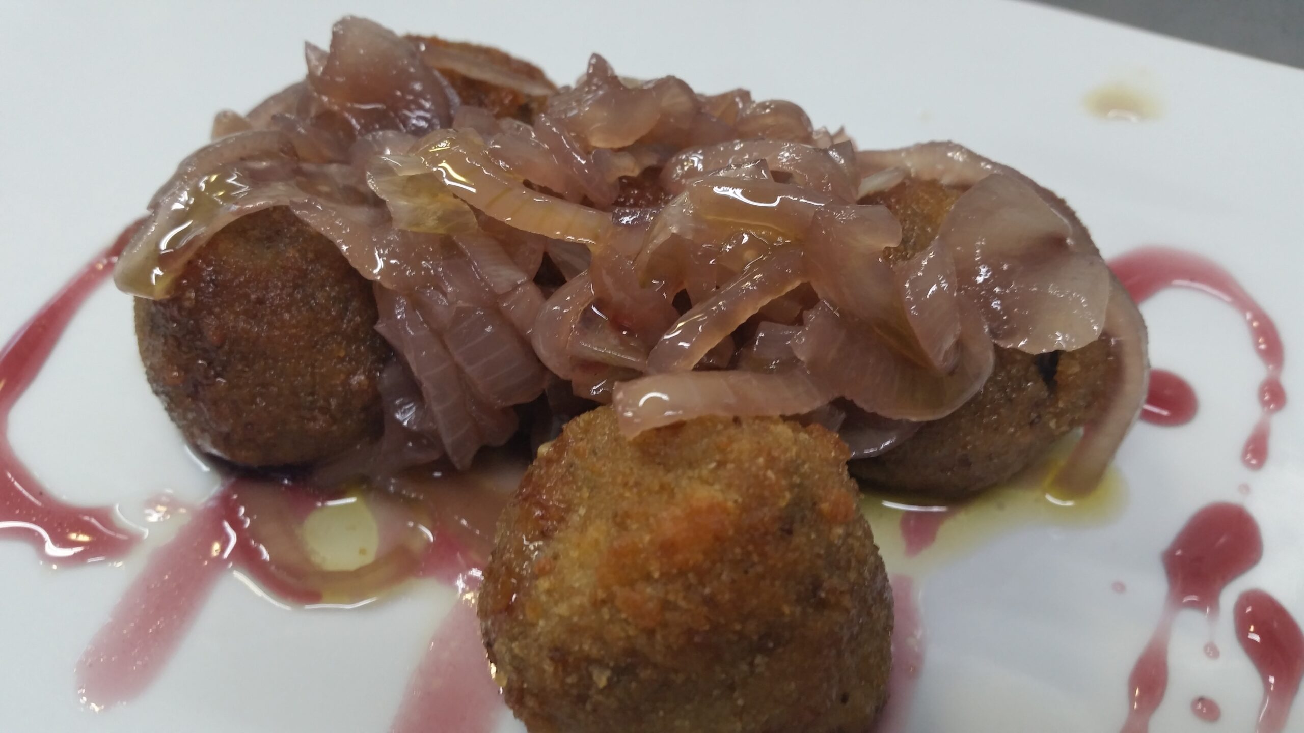 Polpette di sarde e riduzione di Nero d’Avola - Salvo Nicastro Chef