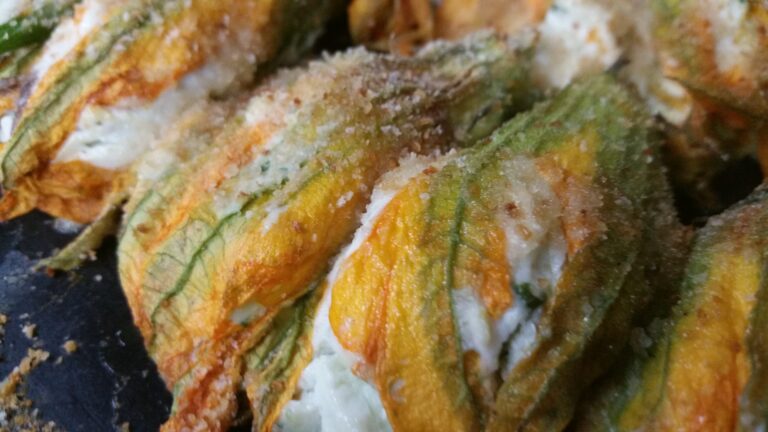 Fiori di zucca ricotta e gamberi - Salvo Nicastro Chef
