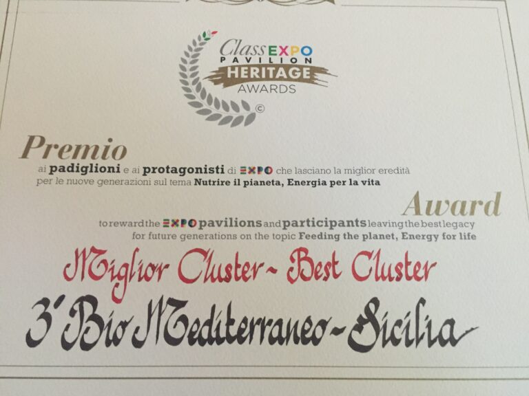 HERITAGE AWARDS PREMIATO IL CLUSTER BIOMEDITERRANEO - Salvo Nicastro Chef