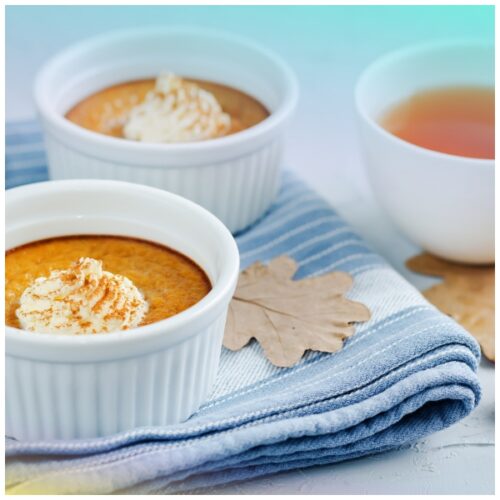 Budino di zucca con anice stellato, amaretti e cioccolato