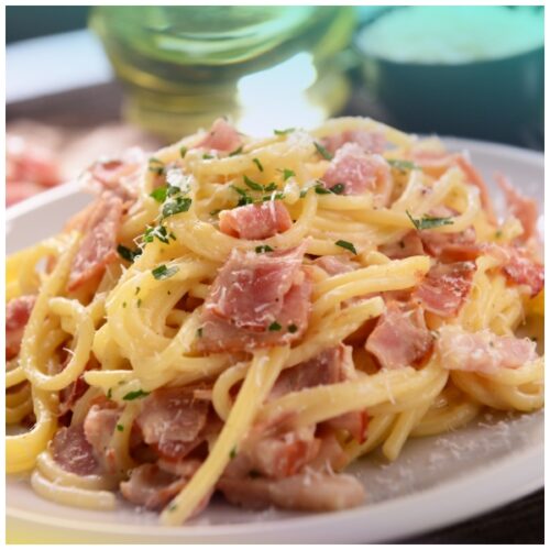 Carbonara con crema d'uovo