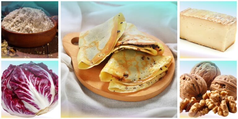 Crespelle di castagne al radicchio rosso
