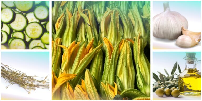 Fiori e zucchine alla pimpinella