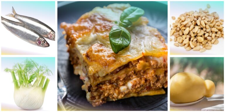 Lasagnetta aperta alle sarde e finocchietto selvatico