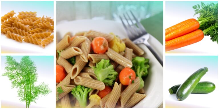 Maccheroni integrali di grano duro con ragù di verdure profumate di finochietto