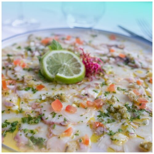 Nido di mazzancolle marinate agli agrumi