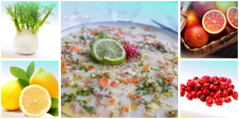 Nido di mazzancolle marinate agli agrumi