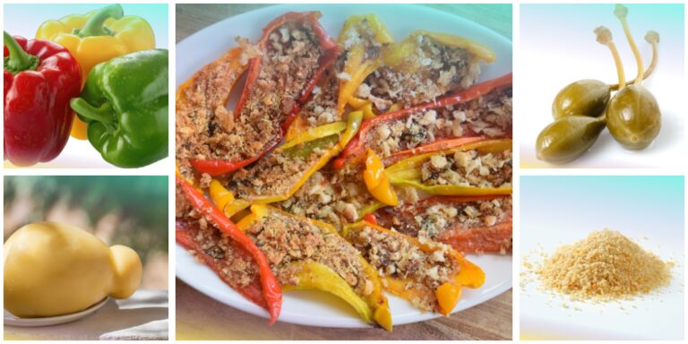 Peperoni ripieni gratinati al formaggio