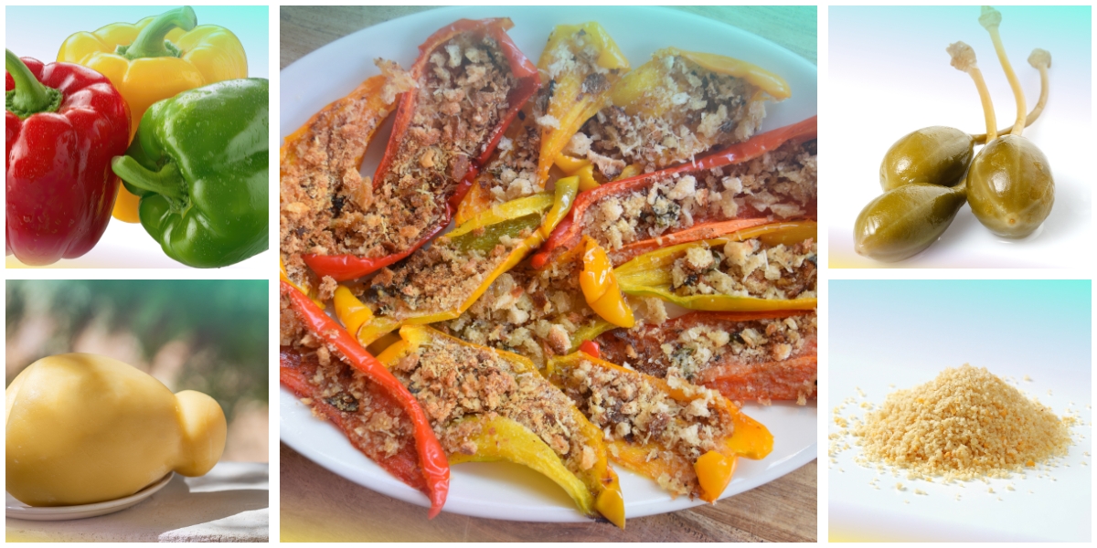Peperoni ripieni gratinati al formaggio