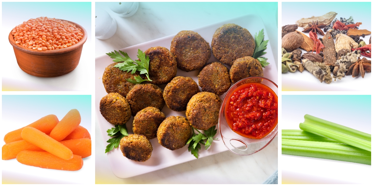 Polpette di lenticchie rosse al garam masala