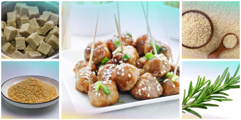 Polpette di seitan al sesamo