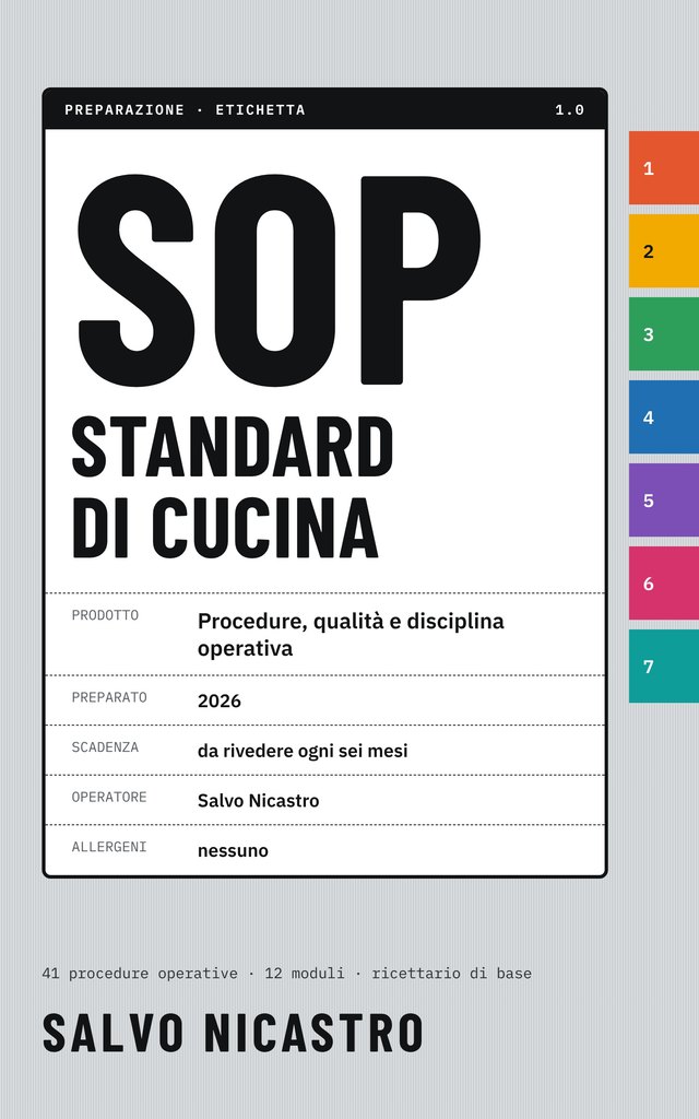 Copertina del libro SOP standard di cucina